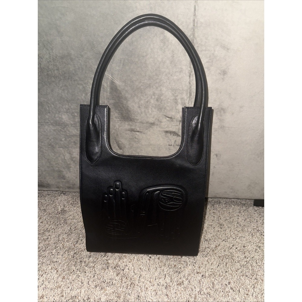 Dorothy Grant Leather Purse Tote Bag Embossed Haida Indigenous Northwest Coast - Picture 2 of 12